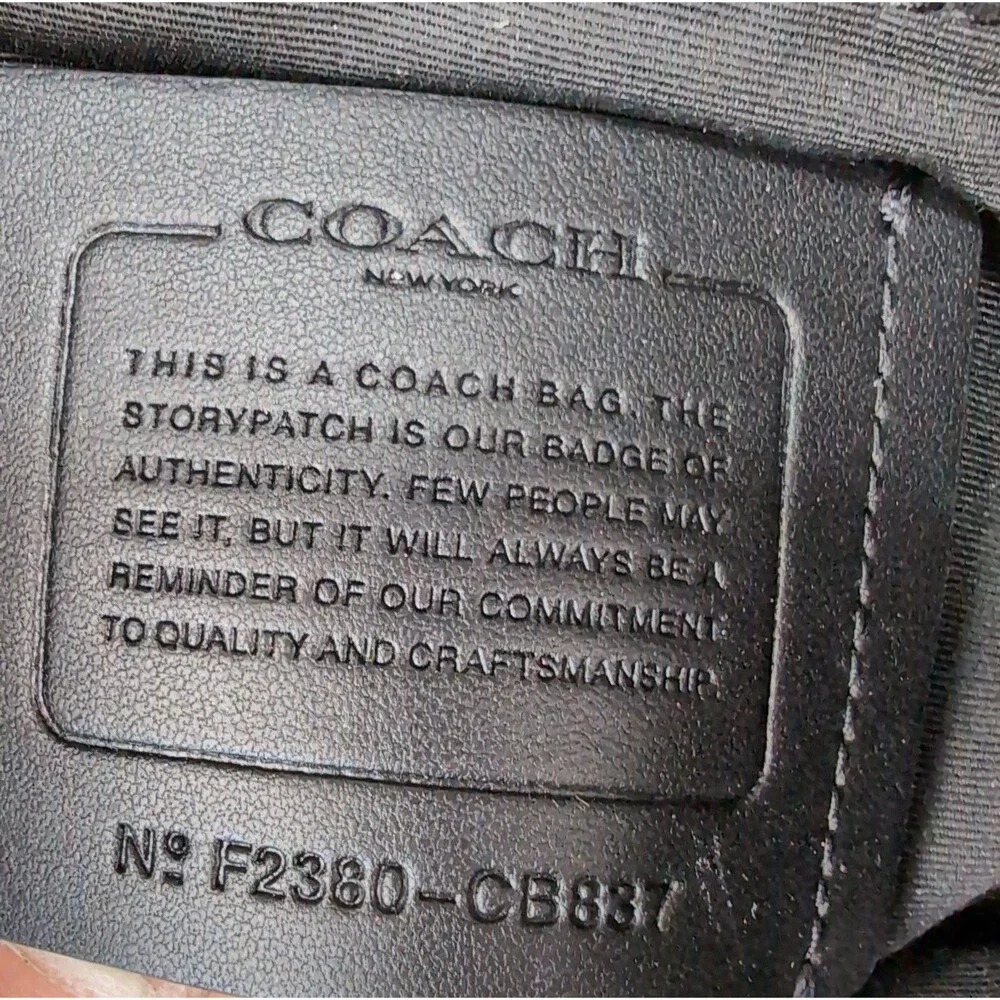 COACH Hudson Backpack Black Pebble Leather CB837560 - Excellent